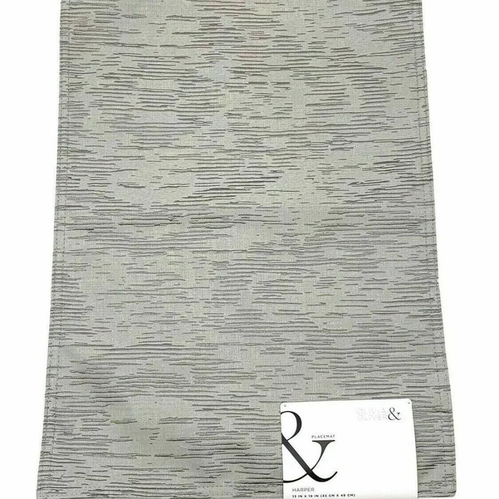 Set of 6 Olivia and Oliver Harper Platinum Placemats 13
